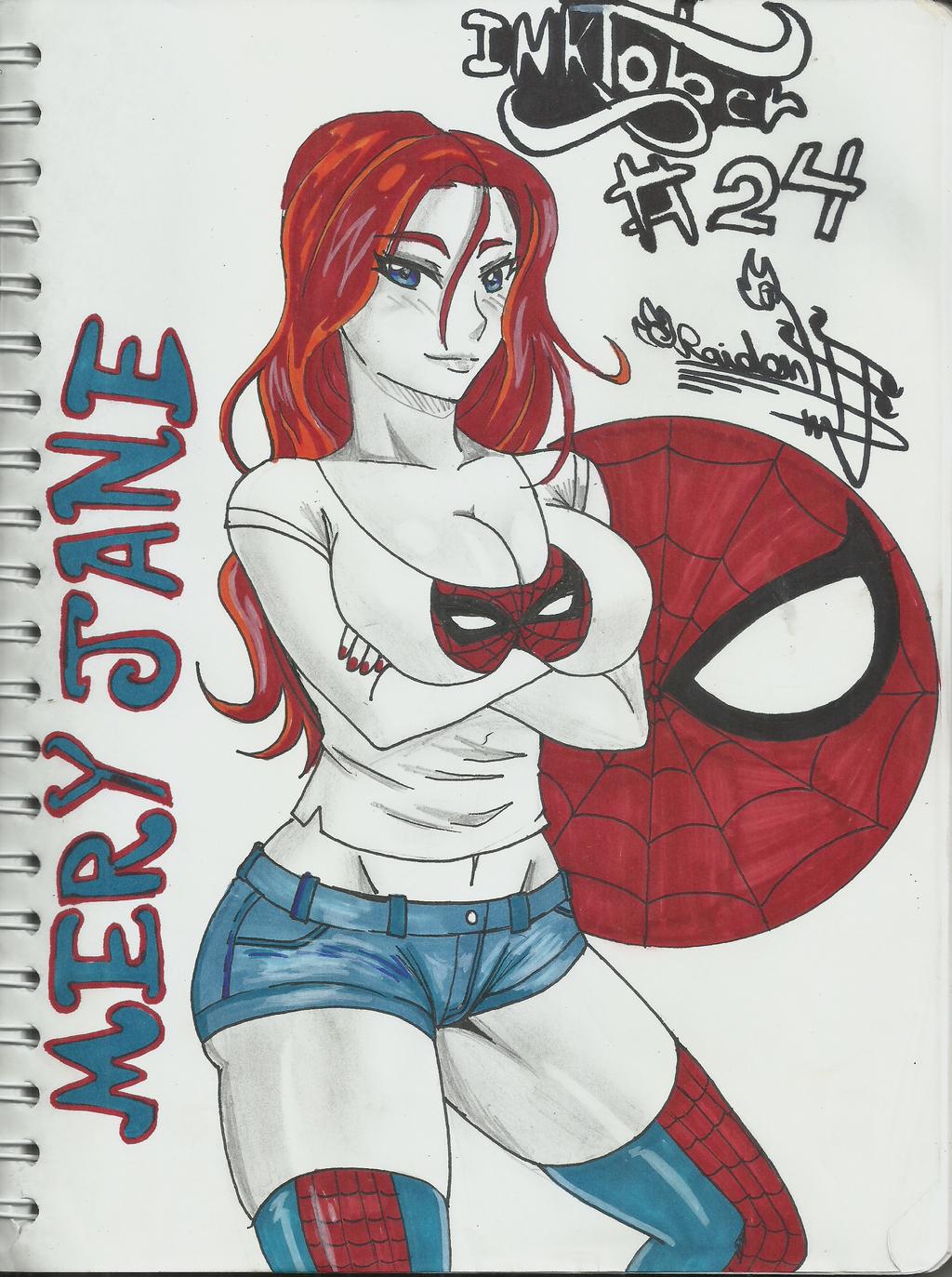 Inktober: Venom x MJ cover
